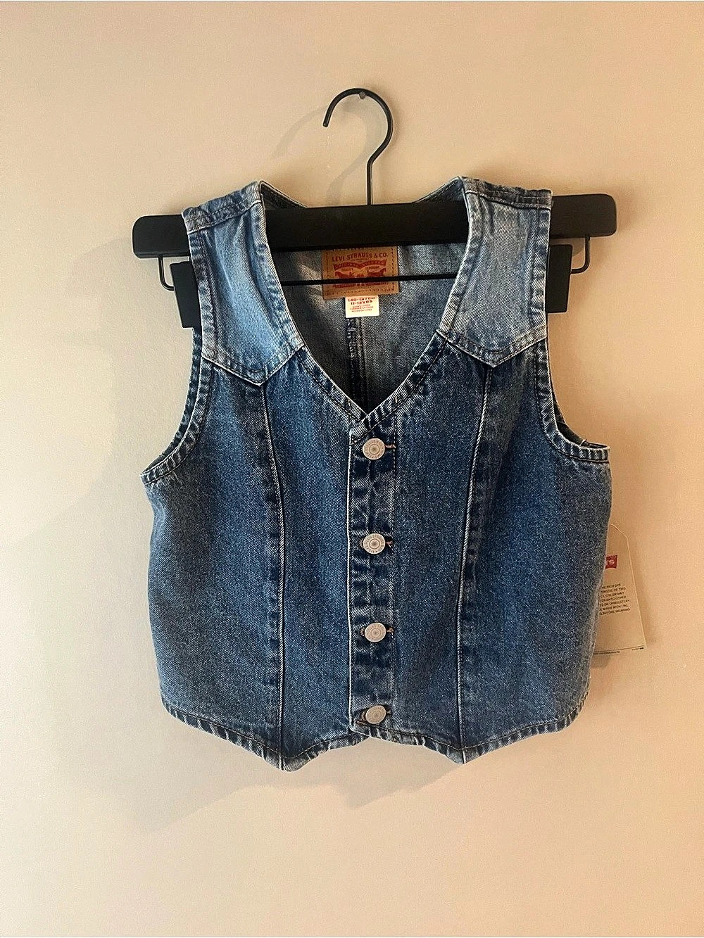 Levi's Rodeo Denim Vest Girls Denim Vest Size 10-12 NWT